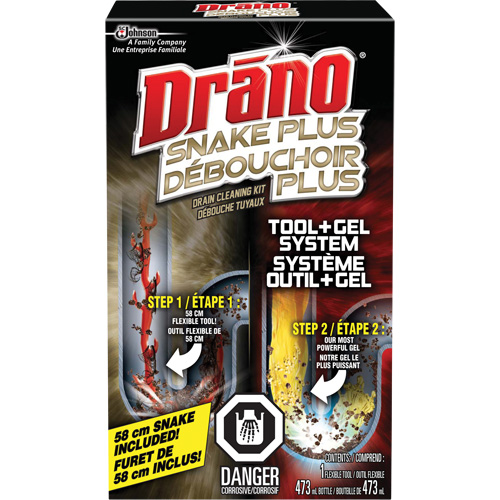 Trousse de furet et gel d&eacute;boucheur pour tuyaux de Drano Distribution Jean Lapalme