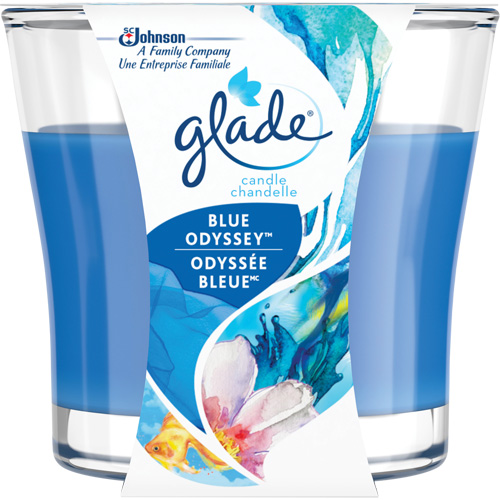 Chandelle en pot Glade, Odyss&eacute;e bleue Distribution Jean Lapalme