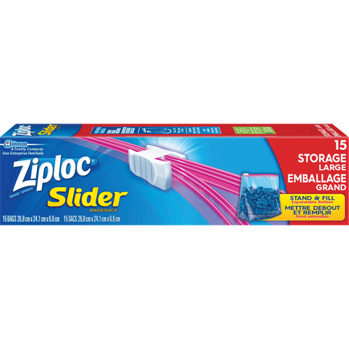 Sacs d'emballage &agrave; glissi&egrave;re Ziploc Distribution Jean Lapalme
