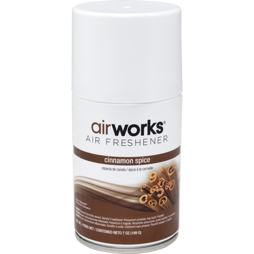 AirWorks&reg; Metered Air Fresheners, Cinnamon Spice, Aerosol Can Distribution Jean Lapalme