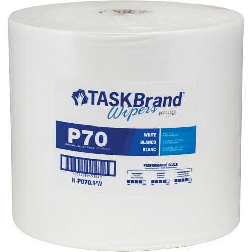 Chiffons de premi&egrave;re qualit&eacute; P70 TaskBrand, Robuste, 13" lo x 12" la Distribution Jean Lapalme