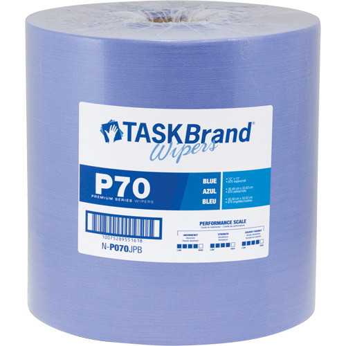 TaskBrand&reg; P70 Premium Series Wipers, Heavy-Duty, 13" L x 12" W Distribution Jean Lapalme