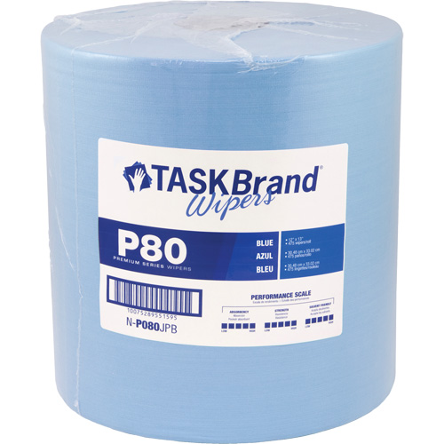 TaskBrand&reg; P80 Premium Series Wipers, Heavy-Duty, 13" L x 12" W Distribution Jean Lapalme