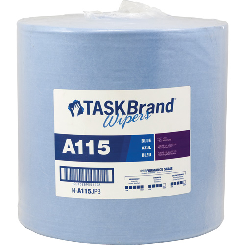 Chiffons &agrave; haut rendement A115 TaskBrand, Robuste, 13" lo x 12" la Distribution Jean Lapalme