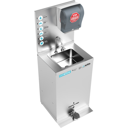 Poste de nettoyage des mains portable MRSink Distribution Jean Lapalme