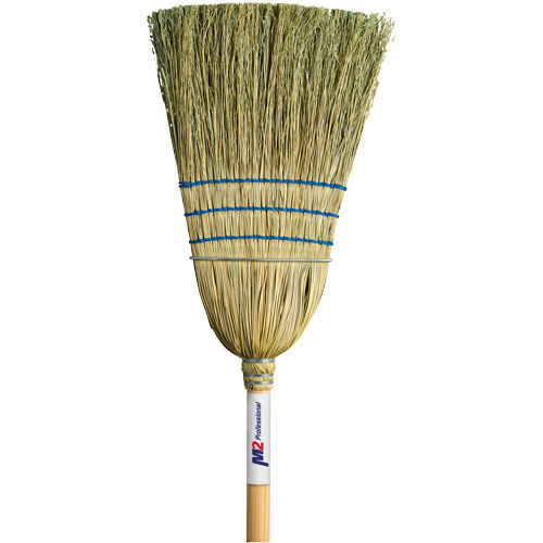 Heavy-Duty Corn Broom, 3-String, Wood Handle Distribution Jean Lapalme
