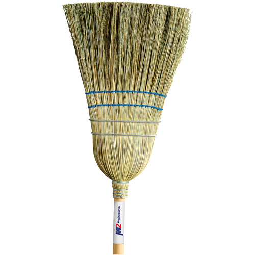 Heavy-Duty Corn Broom, 2-String, Wood Handle Distribution Jean Lapalme