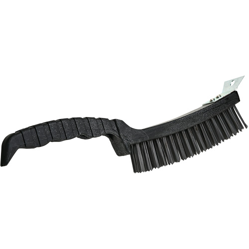 Scratch Brush, Steel, 4 x 17 Wire Rows, 12" Long Distribution Jean Lapalme