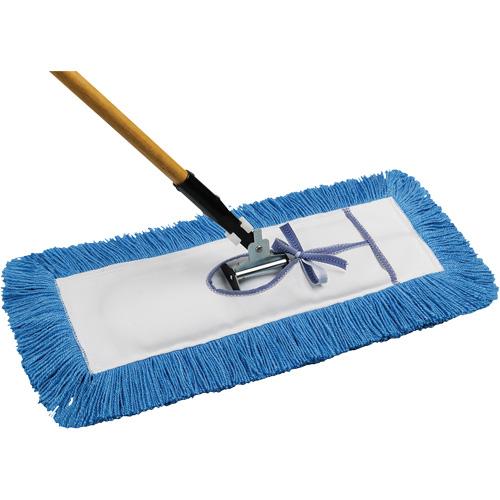 Vadrouille &agrave; &eacute;pousseter Static-H avec manche, Style &agrave; attacher, Nylon, 24" lo x 5" la Distribution Jean Lapalme