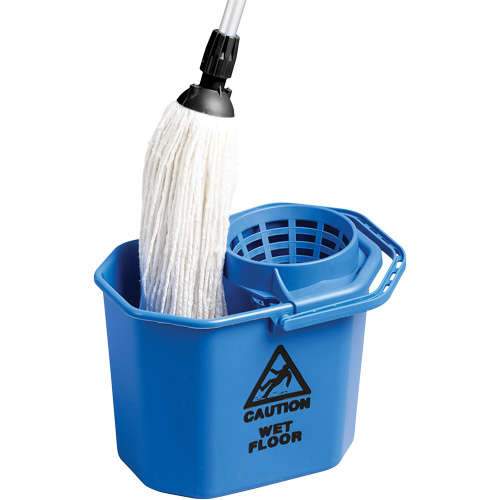Heavy-Duty Mop Cone Pail, Strainer, 3 US Gal. (12 Quart), Blue Distribution Jean Lapalme