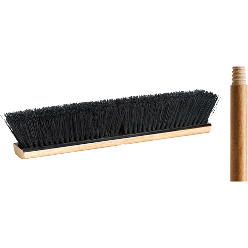 Push Broom with Handle, 18", Medium, Tampico Bristles Distribution Jean Lapalme