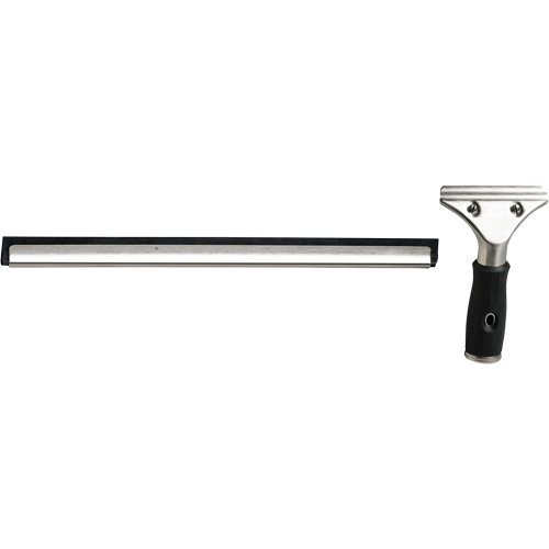 Raclette &agrave; fen&ecirc;tres avec manche, 12", Caoutchouc, Cadre Acier inoxydable Distribution Jean Lapalme