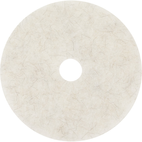 Natural Blend Pad, 17", Burnishing, White Distribution Jean Lapalme