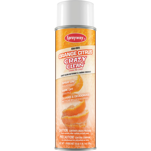 Orange Citrus Crazy Clean, 19 fl. oz., Aerosol Can Distribution Jean Lapalme