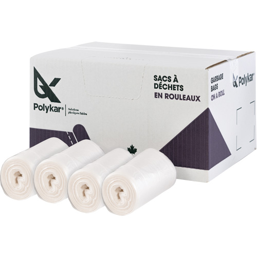 High Density Garbage Bags, Utility, 48" W x 43" L, 16 microns, Frosted, 242 L (55 Gal.) Capacity Distribution Jean Lapalme