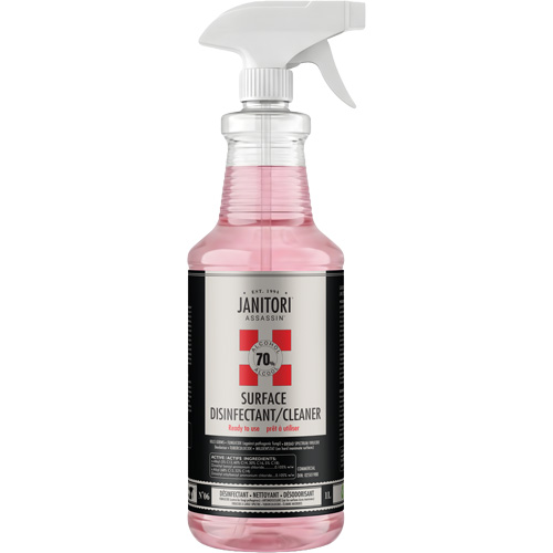 Janitori Assassin Ready-to-Use Disinfectant Cleaner, 1 L, Trigger Bottle Distribution Jean Lapalme