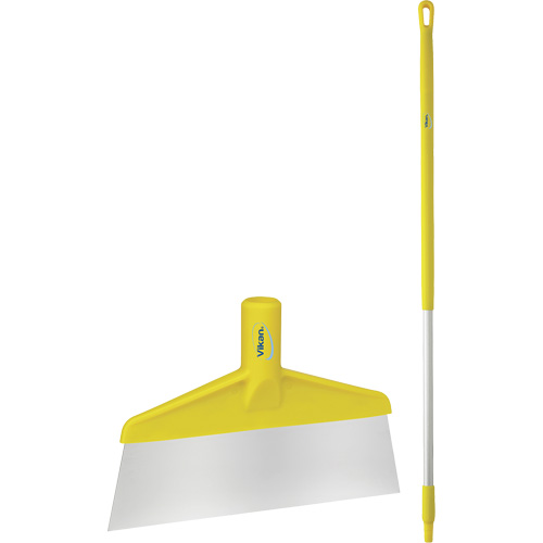 Grattoir &agrave; plancher avec manche, Jaune, 9-3/5" la x 55-9/10" lo Distribution Jean Lapalme