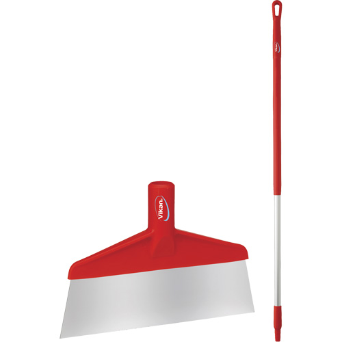 Grattoir &agrave; plancher avec manche, Rouge, 9-3/5" la x 55-9/10" lo Distribution Jean Lapalme