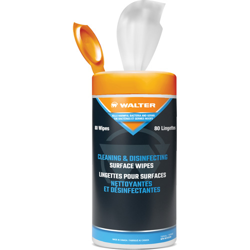 Disinfectant Cleaner Degreaser Surface Wipes, 12" x 5.5", 80 Count Distribution Jean Lapalme