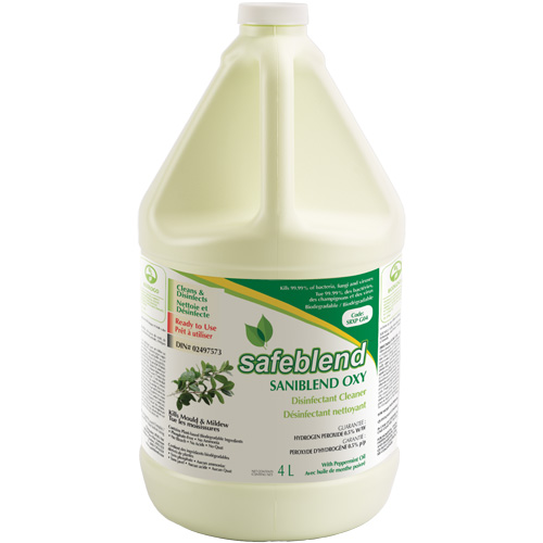 Nettoyant d&eacute;sinfectant OXY &agrave; l'huile de menthe poivr&eacute;e, 4 L, Cruche Distribution Jean Lapalme