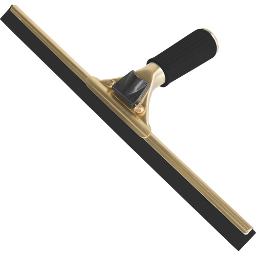 Raclette &agrave; main pour vitres, 14", Caoutchouc, Cadre Laiton Distribution Jean Lapalme