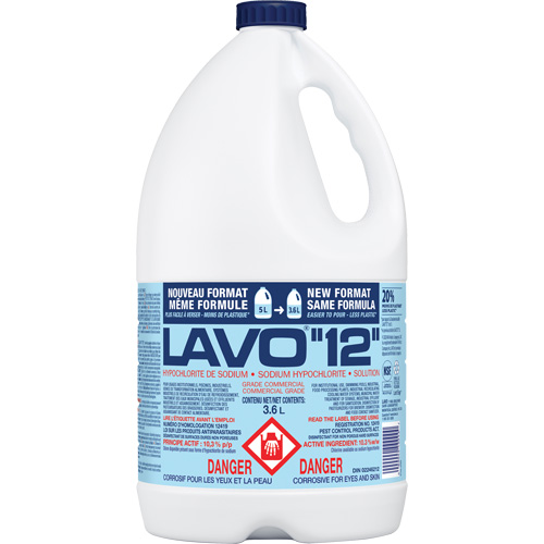 Javellisant liquide, 3,6 L, Cruche Distribution Jean Lapalme