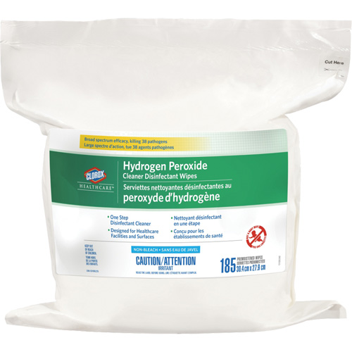 Lingettes d&eacute;sinfectantes et nettoyantes &agrave; base de peroxyde d'hydrog&egrave;ne Healthcare, 185 lingettes Distribution Jean Lapalme