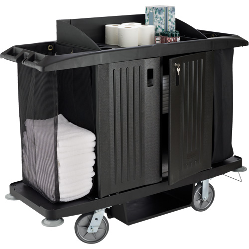 Executive Full-Size Housekeeping Cart with Doors Distribution Jean Lapalme