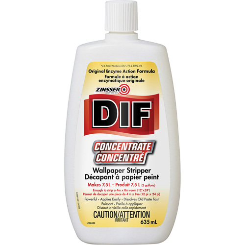 Zinsser&reg; DIF&reg; Liquid Concentrate Wallpaper Stripper, 635 ml, Bottle Distribution Jean Lapalme