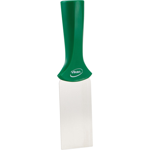 Grattoir en acier inoxydable avec poign&eacute;e montable sur manche, Vert, 2" la x 8" lo Distribution Jean Lapalme
