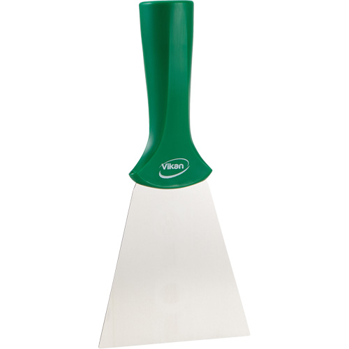 Grattoir en acier inoxydable avec poign&eacute;e montable sur manche, Vert, 4" la x 8" lo Distribution Jean Lapalme