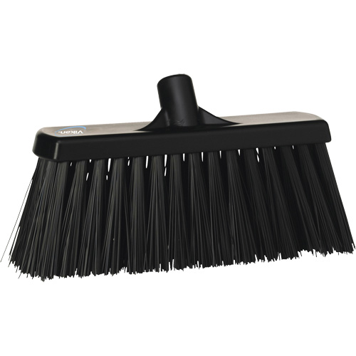 Heavy-Duty Push Broom, Stiff Bristles, 13", Polyester, Black Distribution Jean Lapalme
