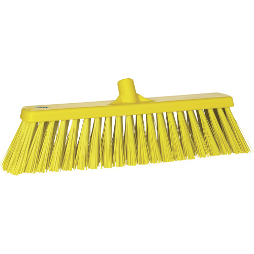 Heavy-Duty Push Broom, Stiff Bristles, 20", Polyester, Yellow Distribution Jean Lapalme
