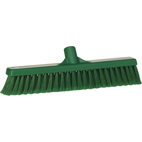 Fine Particle Push Broom, Fine/Split Bristles, 16-1/4", Polypropylene, Green Distribution Jean Lapalme