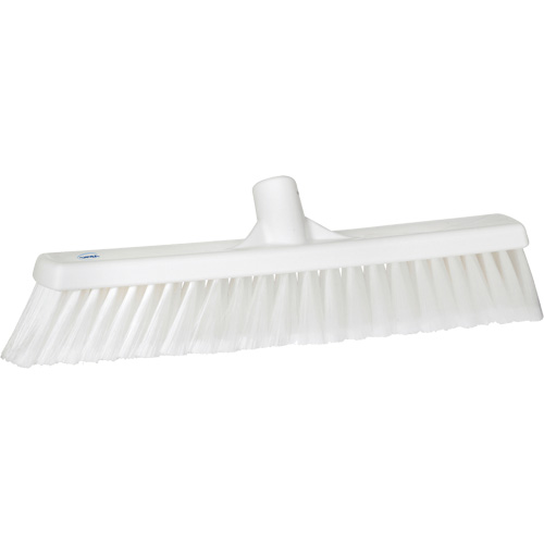 Fine Particle Push Broom, Fine/Split Bristles, 16-1/4", Polypropylene, White Distribution Jean Lapalme