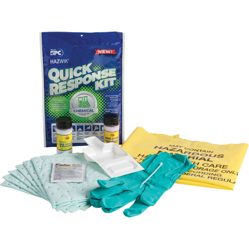Hazwik&reg; Quick Response Spill Kit for Chemical Spills, Hazmat, Bag, 0.33 US gal. Absorbancy Distribution Jean Lapalme