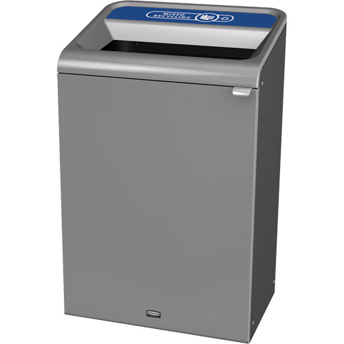 Conteneur pour d&eacute;chets de recyclage m&eacute;lang&eacute;s Configure, Vrac/Bord de rue/De bureau, Acier, 33 gal. US Distribution Jean Lapalme