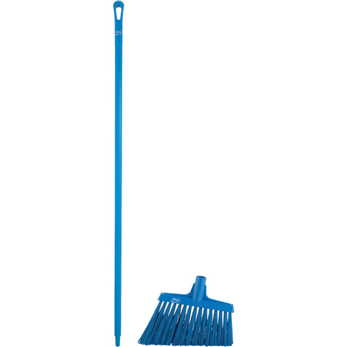 T&ecirc;te &agrave; balai en angle avec manche en m&eacute;tal, Crins Extra-ferme, 12", Polyester, Bleu Distribution Jean Lapalme
