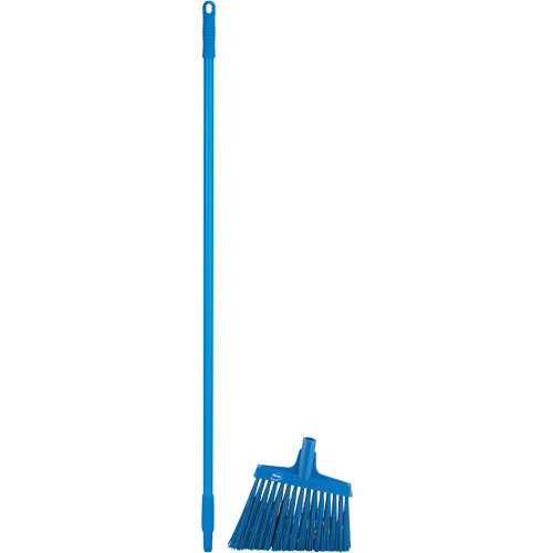 T&ecirc;te &agrave; balai en angle avec manche en m&eacute;tal, Crins Extra-ferme, 12", Polyester, Bleu Distribution Jean Lapalme