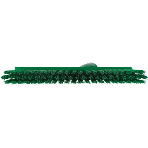 Dustpan Broom with Angled Thread, Medium Bristles, 10", Polyester, Green Distribution Jean Lapalme