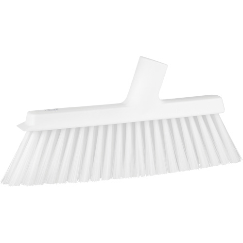 Balai biseaut&eacute; avec pas de vis inclin&eacute;, Crins Moyen, 10", Polyester, Blanc Distribution Jean Lapalme