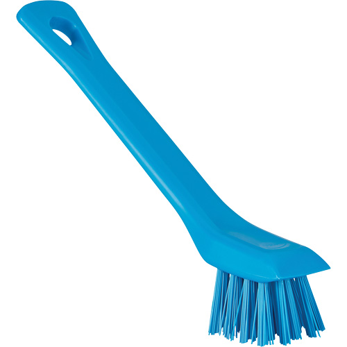 Brosse avec rebord grattoir, Soies Ferme, Longueur de 6", Bleu Distribution Jean Lapalme