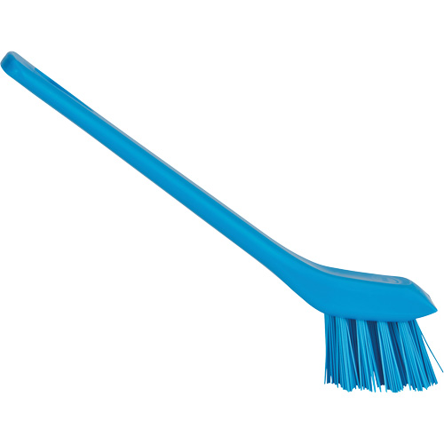 Brosse avec rebord grattoir, Soies Ferme, Longueur de 6", Bleu Distribution Jean Lapalme