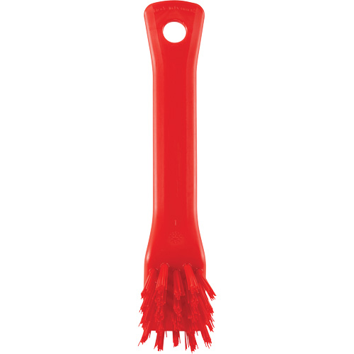 Brosse avec rebord grattoir, Soies Ferme, Longueur de 6", Rouge Distribution Jean Lapalme
