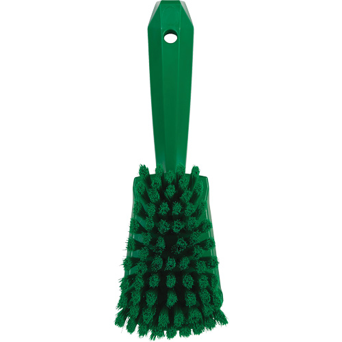 Short-Handled Washing Brush, Soft Bristles, 10-1/2" Long, Green Distribution Jean Lapalme