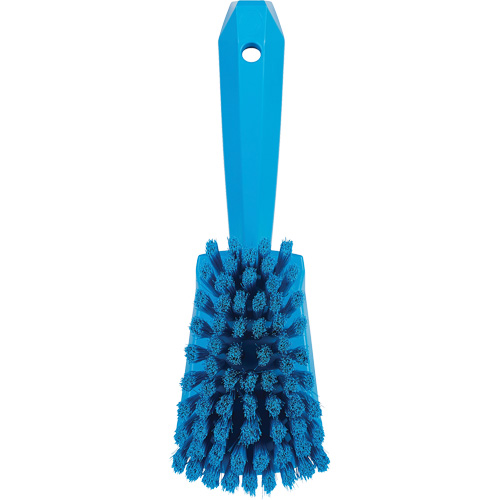 Short-Handled Washing Brush, Soft Bristles, 10-1/2" Long, Blue Distribution Jean Lapalme