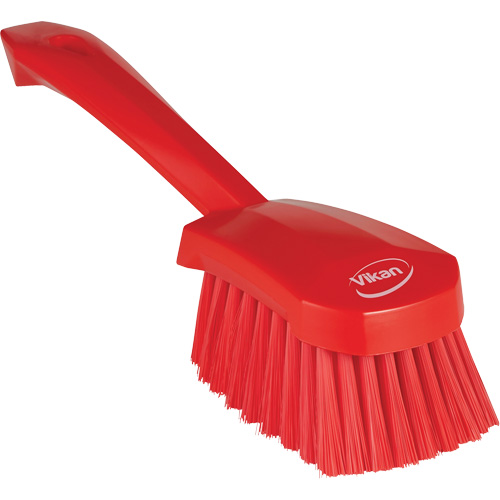Short-Handled Washing Brush, Soft Bristles, 10-1/2" Long, Red Distribution Jean Lapalme