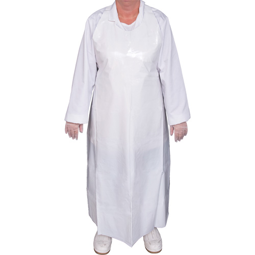 Tablier Top Dog de 8 mil, Polyur&eacute;thane, 45" lo x Blanc Distribution Jean Lapalme