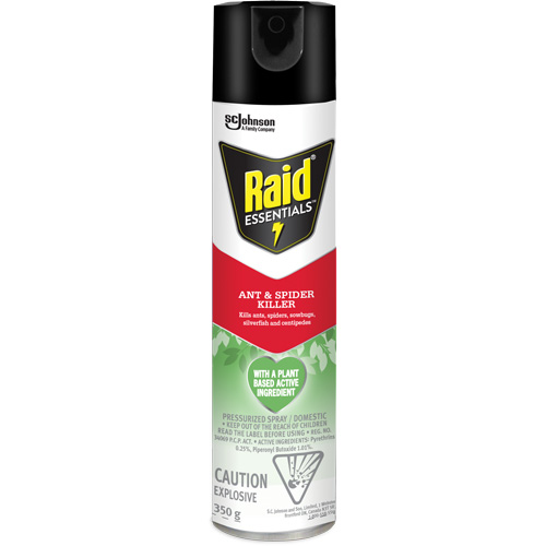 Insecticide pour araign&eacute;es et fourmis Essentials Raid, 350 g, Canette a&eacute;rosol Distribution Jean Lapalme