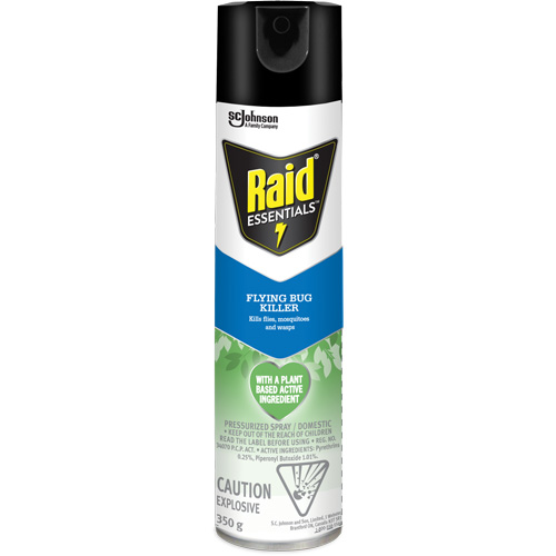 Insecticide pour insectes volants Essentials Raid, 350 g, Canette a&eacute;rosol Distribution Jean Lapalme